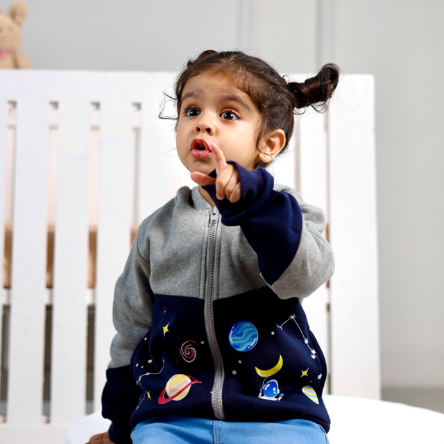 Baby Color Block Space Hoodie