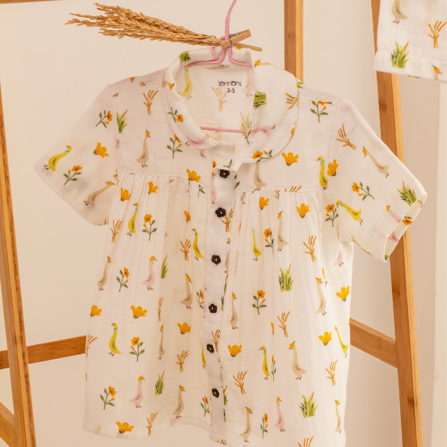 Goose Garden shirt & shorts set