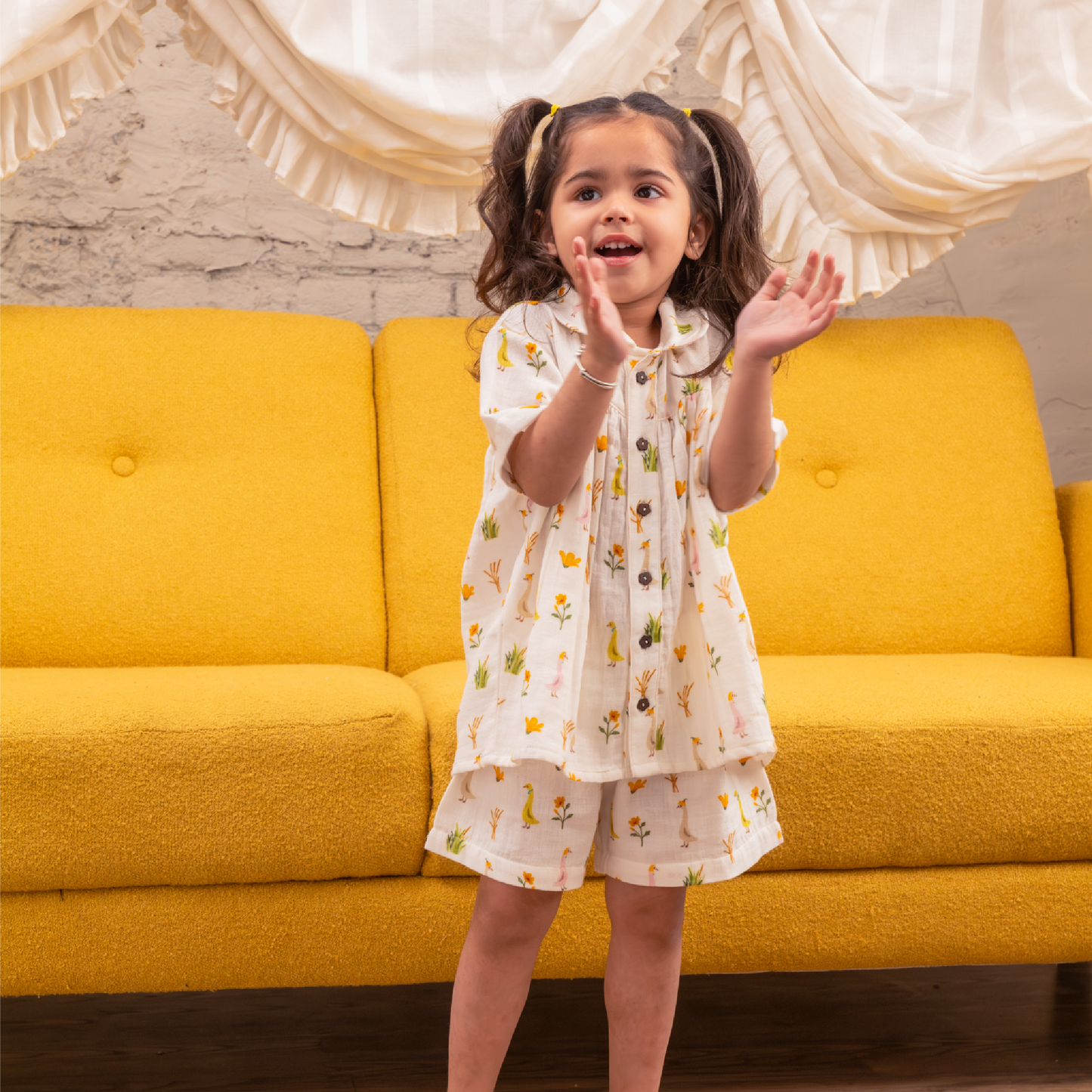Goose Garden shirt & shorts set