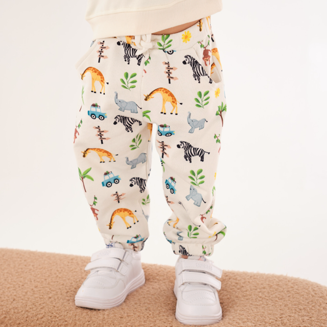 Baby Animal Safari Terry Joggers