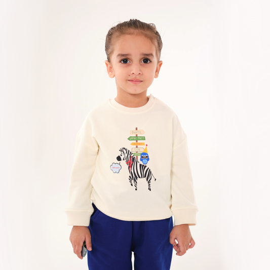 Baby Drop Shoulder Sweatshirt - Where Is The Party Print