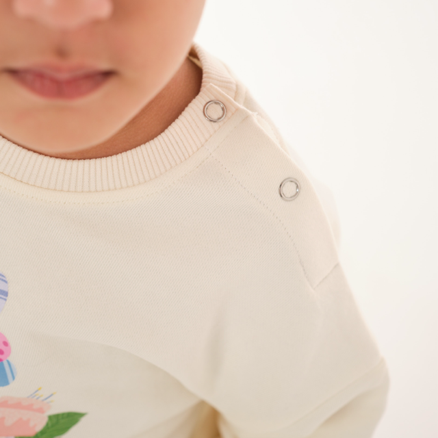 Baby Drop Shoulder Sweatshirt- Safari Party