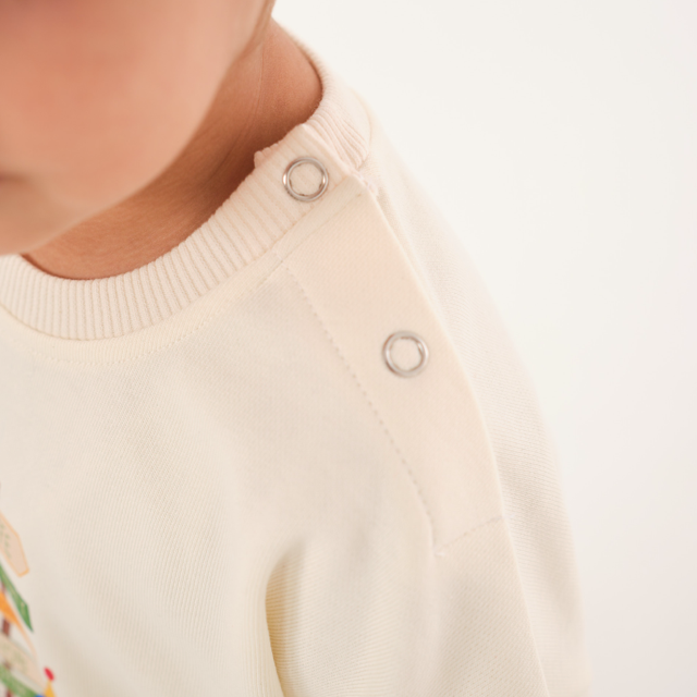 Baby Drop Shoulder Sweatshirt - Where Is The Party Print